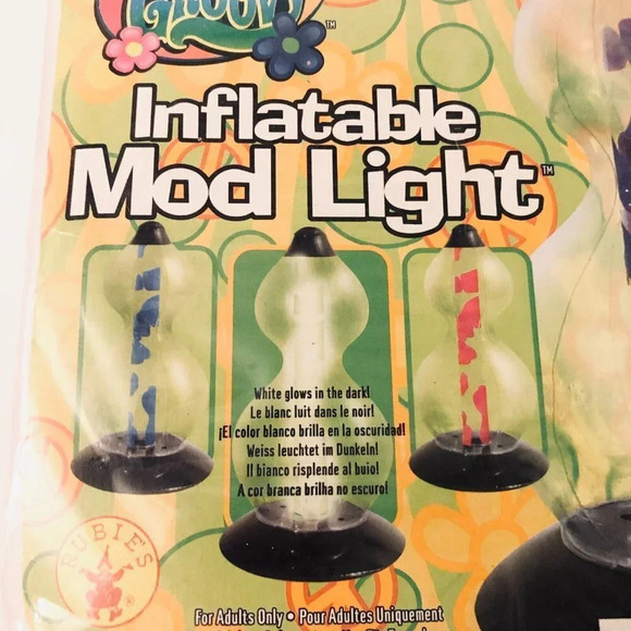 Rubies Feeling Groovy Inflatable  Mod Light Set of 2 - Picture 4 of 16